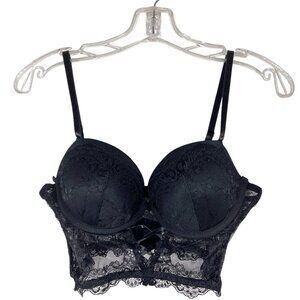 Fredericks Black Bustier Bra Small